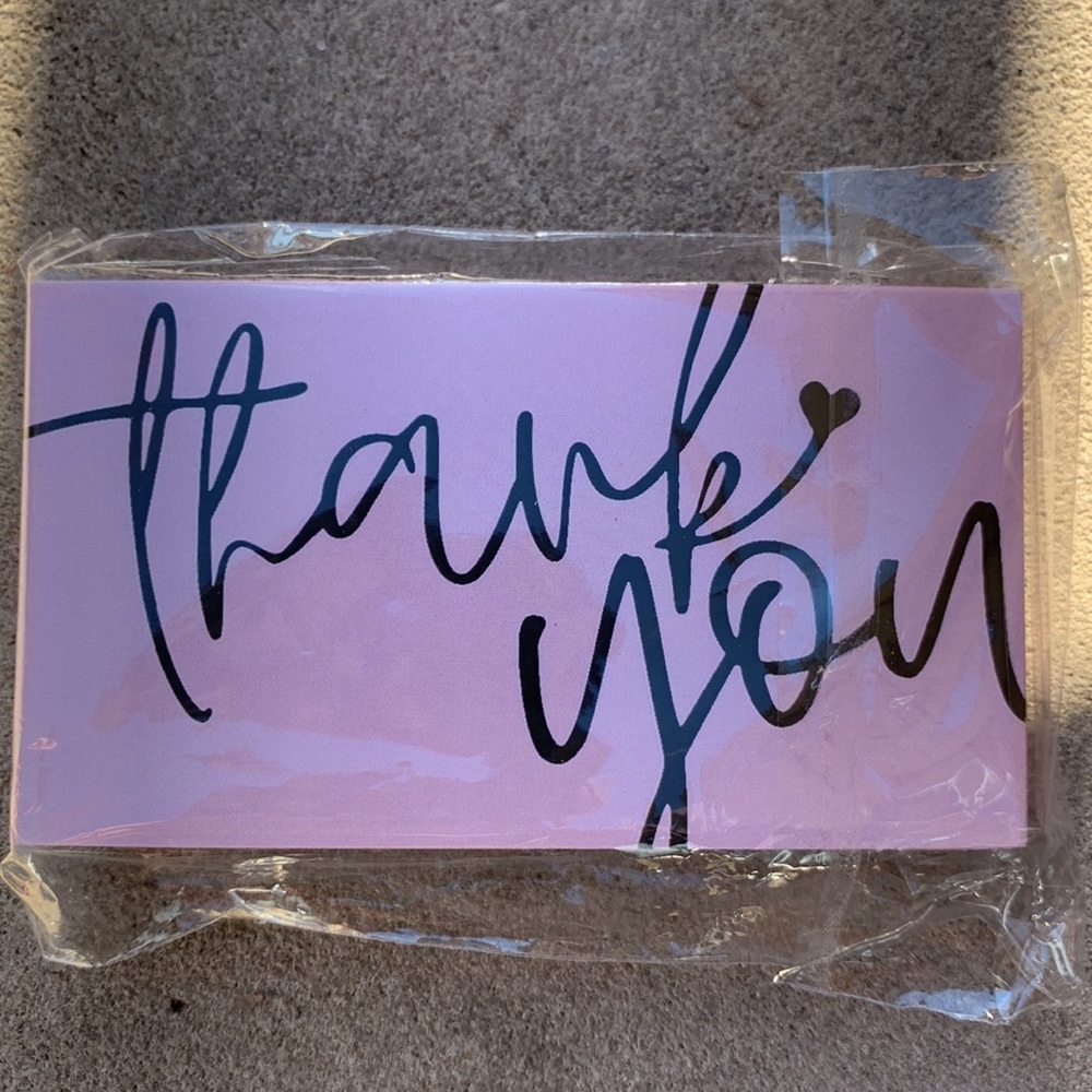 50 PK Pink Thank You Cards 50 Pack Set - Picture 6 of 6